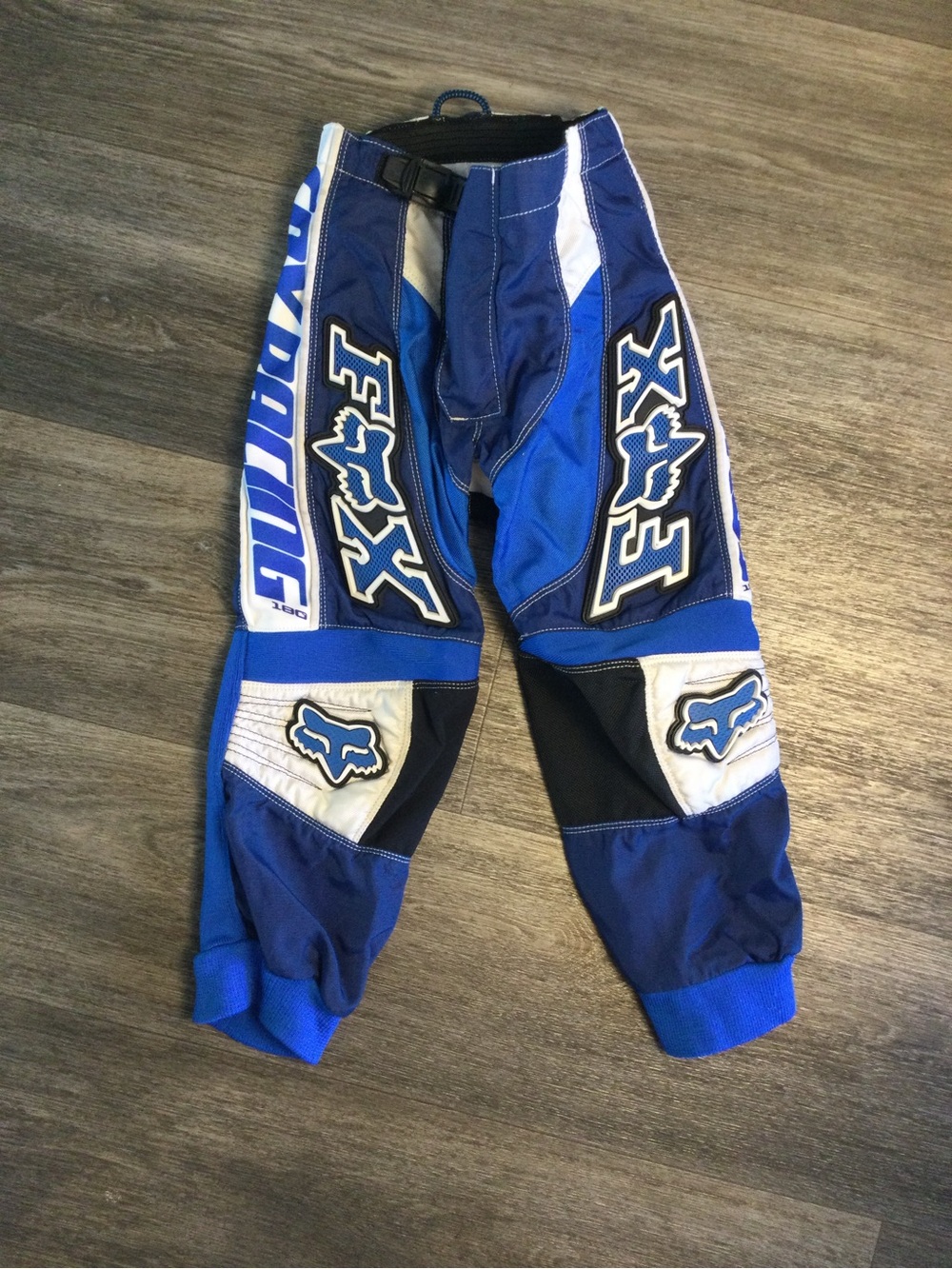 Fox Youth Blue and White Motocross Pants
